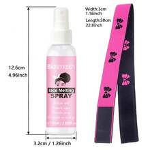 4pcs Wig Installing Kit- 60ml Melting Spray,38ml Lace Glue,30ml Lace Glue Remover And Lace Band - 4pcs假髮 - 查看 3