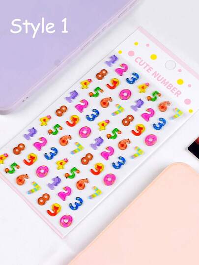 Anti-Scratch PVC Keyboard Stickers - Shiny Sequin Keycaps With A-Z Letters And Numbers, Mixed Colors (Turquoise, Coral Red, Pink, Purple, Yellow, Green), Asymmetrical Layout, Self-Adhesive, Single Use, Suitable For Laptop, Notebook, Desktop Keyboard Typing And Gaming