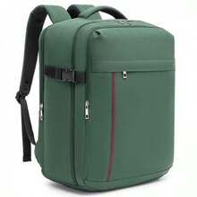Cabin Bag Backpack 40x30x20 For Women And Men Flight Approved Underseat Carry On Personal Item 15.6 Inch Laptop 180 Degree Clamshell Opening Lightweight Water Resistant With Luggage Strap Cable Pass Through - 綠色 - 查看 8