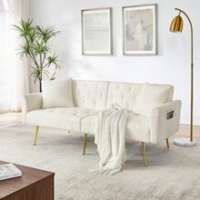Sofa Bed Mattress - Beige + Teddy - View 6