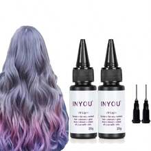 1瓶20克UV隐形接发胶，适用于UV接发套装，防水、无缝、速干，树脂接发胶，UV光隐形接发系统 - 20g - 查看 2