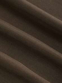 Quần ống rộng xếp ly cạp cao bất đối xứng màu trơn dành cho nữ, thích hợp cho mùa xuân. - Cà phê nâu - Xem 3