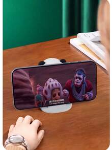 1 Stück kreative süße Handyhalterung, pandaförmiger Handyhalter, Fußballtor Design Cartoon einfache Tablet Tisch Dekoration, Freihändig für Schlafzimmer, Küche, Videoansehen - Verschiedenfarbig - Übersicht 10
