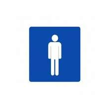 OISE ART STORE Cartello Uomo Segnaletica Wc Toilette Bagno Targa Adesiva Plastificato - - luce bianca - Visualizzare 2