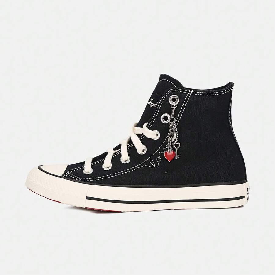 Converse Women's Chuck Taylor SEASONAL High Top Canvas Shoes A19056C - Black and White - View 1
