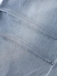 Annil Boys' Pure Cotton Jeans With Large Pockets, New Spring Style, Workwear Fashion Paratrooper Trousers - Medium Blue Jeans - View 5