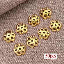 50个18K镀金花形珠帽,精美镂空花形珠帽,适用于DIY耳环、手链、项链等工艺品制作 - 彩色 - 查看 12