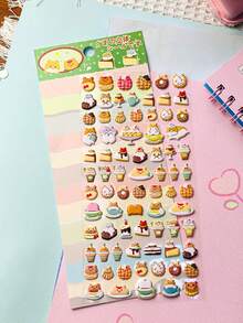 3D Embossed Crystal Stickers, Fruit Rabbit, Children's Handmade Educational DIY Decorative Materials Stickers, Spiral Notebook, Office & School Supplies - Multicolor - View 8