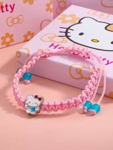 1 chiếc vòng tay đính hạt hình mèo dễ thương Sanrio, vòng tay đôi đa năng. - Một cỡ - Xem 5