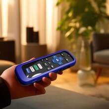 Dark Blue Silicone Sleeve Cover For Roku Stick Remote Case Compatible With Hisense And  Smart TV Controllers Protective Holder For Remote Control - 夜光藍 - 查看 3