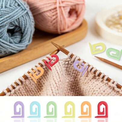 1-100pcs Open Metal Crochet Stitch Markers - Colorful Metal Split Ring Clips, Open Type Stitch Markers, Suitable For DIY Craft Projects, Fabric Sewing, Crochet, Sewing Accessories, Safety Pins, Craft Supplies, Knitting Tools