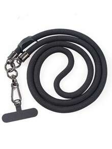 1pc 10MM Multi-Purpose Crossbody Phone Lanyard, Suitable For Camera Strap, Halter, Hiking Rope, - Black - View 2