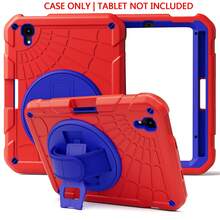 Kids Tablet 1pc, Protective Case For Mini 7 A17 Pro 2024/ Mini 6 2021 8.3-Inch, With Pencil Slot, 360-Degree Rotating Stand, And Handle, Compatible With 7th/6th Generation Mini, Red/Blue - Ice Blue + - View 2