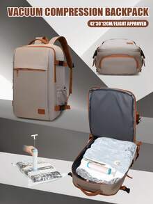 Myco Ryanair Cabin Luggage - 40/20/25 Cm (15.75x7.87x9.84 Inches), Fits Under The Seat, Multi-Compartment Design, Made Of Durable Nylon, Ideal For Air Travel, Leisure Backpack And School Bag. Meets Airline Carry-On Size Requirements, Simple Design, Durable Zipper Closure. This Large Capacity Travel Organizer Bag Is Suitable For Both Men And Women, And Is An Ideal Choice For Cruise Travel And Vacation. - Pastel - View 13