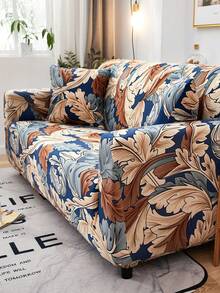 1pc Retro Geometric Pattern Sofa Cover, Dust-Proof And Dirt-Resistant, Elastic Full Coverage Sofa Protector, Living Room Home Decor, 1/2/3/4 Seater Sofa Decoration, All Season Use, Machine Washable, Pillow Cover Not Included - Multicolor - View 10