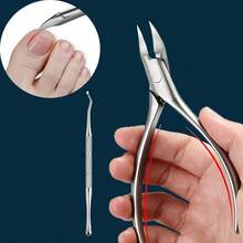 1pc Professional Stainless Steel Nail Clipper & Cuticle Trimmer - Precision Ingrown Toenail Scissors, Odorless Foot Care Tool, Callus Nipper - Silver - View 22