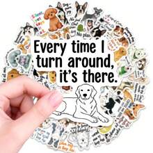 Dog Lover's Healing Hearts Sticker Pack - 56 Emotional Quote Decals My Dog Gets Me For Journal, Therapy & Personal Decor Vision Board Cartoon Graffiti Stickers Decorative Water Cups Notebook Luggage Waterproof Stickers - Multicolor - View 6