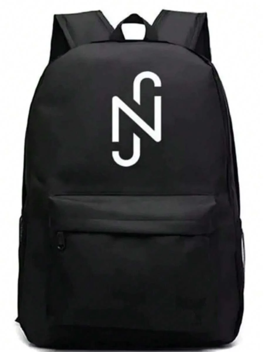 Unisex Reinforced Spacious Printed School Backpack - màu đen - Xem 1