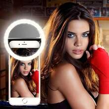 LED Selfie Ring Light Mobile Phone Clip-On Lamp Portable USpB Charge LED Selfie Light Flash Light Photo Camera For Smairtphone New 2026 High For Reliable Electronic Component ﻿ - hồng - Xem 9