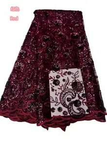 优雅柔软的薄纱亮片蕾丝时尚刺绣面料 2026 绿色 高品质非洲蕾丝派对婚纱礼服 最新精致设计 1码/5码 - A - 查看 25