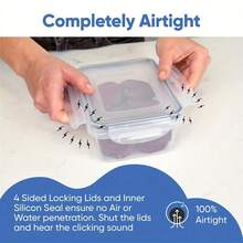 24X Clear Plastic Food Containers With Lids Microwave Freezer  Storage Boxes - Clear - View 3