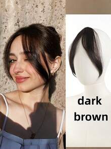 Straight Clip-In Bangs For Women,Elegant Straight Synthetic Clip-In Bangai Wig,Women's High-Temp Synthetic Straight Hair Topper With Fluffy Side Bangs - Elegant Natural Style, High Temperature Fiber, Easy Attach, Fashionable Daily Wear Hairpiece, Fashionable Hair Accessory | Natural Look | Simple Styl, Claw Clips, Hair Claws, Clips For Hair, Hair Slide, Hair Barrettes ﻿ - Multicolor - View 3