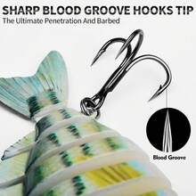 PRO BEROS Mồi câu cá Proberos 1 chiếc, nhiều khớp nối, có lưỡi câu ba ngạnh, tạo tiếng động và rung lắc kỳ diệu giúp thu hút nhiều cá cắn câu hơn, mồi câu sống động như thật dành cho cá vược, cá hồi, cá rô phi và cá tráp. - Nhiều màu - Xem 11