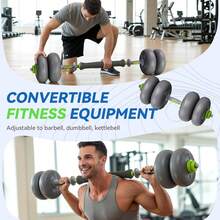 Agilithor Soft Dumbbell Set – 20 Kg Adjustable, Quiet Dumbbell For Home Workouts (Low Noise, Space-Saving, Floor-Friendly) - xám xanh - Xem 2