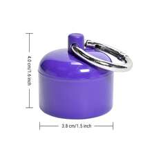 1pc Multi-Color Portable 4*3.8CM Plastic Jewelry Organizer, Small Necklace Bracelet Storage Box, Jewelry Box, Travel Jewelry Holder, Pill Box, Key Chain Container, Compact Round Metal Ring Box, Ideal For Outdoor Travel Jewelry Storage - White - View 9