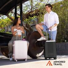 Maleta De Viaje Carry On 20 inch de Mano Cabina 10kg Rgida Doble Refuerzo Con * TSA Lock * Luggage suitcase Armored Travel CarryOn - Rosa - Rosa - Ver 3