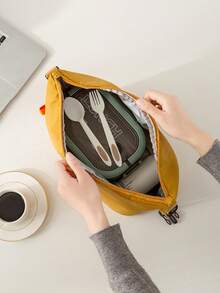 1个便当袋，饺子保温袋，便当袋，上班族便当袋，手提饭袋，防水便当袋 - 彩色 - 查看 13