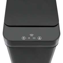 SHIOUCY 12L Automatischer Mülleimer, Intelligenter Bewegungssensor windeleimer Papierkorb, Automatik Touchless Smart safe Mülleimer, Bewegungssensor-Mülleimer für Küche und Büro und Bad und Küche, No Noise mit Deckel ABS Kunststoff (Schwarz) - Schwarz - Übersicht 10