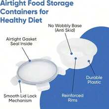 12/24/48pc Large Capacity Sealed Food Storage Container With Lid (12/24/48 Containers And 12/24/48 Lids), Plastic Storage And Meal Preparation Container, Stackable, Tissue And Storage Kit, Lunch Container - Gói 24 chiếc - Xem 4
