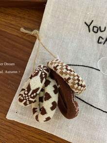 4pcs Pattern Jacquard Hair Scrunchies, Women High Elastic Vintage Elegant Towel Fabric Hair Clips, Hair Accessories Hair Ties Rubber Bands - Multicolor - View 8