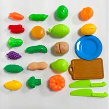 Kids Pretend Play Kitchen Toy Set, Miniature Realistic Kitchen Role Play Set, Cooking Learning Game, DIY Scene Kitchen Toys For Children, Includes Realistic Fruits And Food, Enhancing Fun And Immersive Experience - Multicolor - View 4
