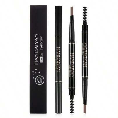 1支双头防水防汗持久不晕染眉笔，内置眉刷和眉粉