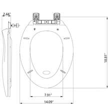 Asiento de inodoro alargado de 48 cm con cierre suave, ovalado, de PP resistente a las manchas y tapa de cierre suave y silencioso. Fácil de limpiar e instalar, ideal para la mayoría de inodoros alargados. Color blanco. - A - Ver 2