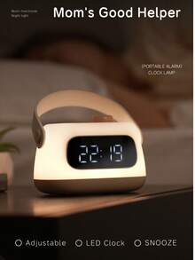 Learning Alarm Clock For Kids, 2 Alarms, 12/24 Hours, Snooze, Display Brightness, Adjustable Light Alarm Clock, Auto Shut-Off In - Multicolor - View 2
