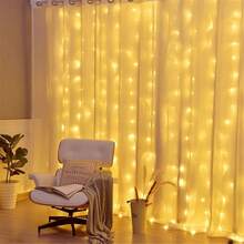 Outdoor USB Vorhangbeleuchtung, warme Farbe, Ramadan, Eid Al-Fitr, Vorhangbeleuchtung, dekorative Hängendekoration, Fernbedienung, 8 Beleuchtungsmodi, Heimdekoration Vorhangbeleuchtung für Schlafzimmer, Innendekoration, Hochzeitsparty Dekoration, Geburtstagsgeschenk, Valentinstag Raumdekoration - USB-Lichterkette - Übersicht 8