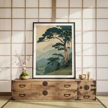 1幅冲绳复古风帆布画，日本旅行风景海报 - 边户岬天际线装饰画，适用于卧室、客厅、办公室或宿舍，适合作为送给女性的礼物，可选择带框或不带框。 - 彩色 - 查看 7