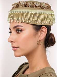 1pc Retro European & American Fashion Flight Attendant Hat, Women's Felt Wool Beret Cap, Versatile Stewardess Hat - Multicolor - View 19