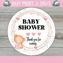 24/72/120pcs Personalized Teddy Bear Baptism Stickers, Sticker Labels, Party Favors Stickers, Gender Reveal Party Stickers, Teddy Bear Stickers, Customized Collection Stickers, Names, Teddy Bear Labels - Multicolor - View 5