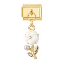 Pulseira modular com pingente interligável, decorada com elementos de coração, laço, lua e flor. Ideal como presente para amigos/casais, perfeita para Natal, Ano Novo, Halloween e Dia dos Namorados. Design encantador, joia em aço inoxidável, produto local, prático e moderno. Essencial para o Natal e o Halloween. Tons outonais, estilo natalino. - M291408 M291580 M292448 - Ver 20