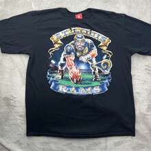 Vtg St Louis Rams Shirt  Black Caricature Cartoon Football Player NFLs - 黑色 - 查看 1