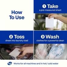 Laundry Detergent Sheets Fragrance-Free  Sheets 32 Count 64 Loads - 清新香味 - 查看 9