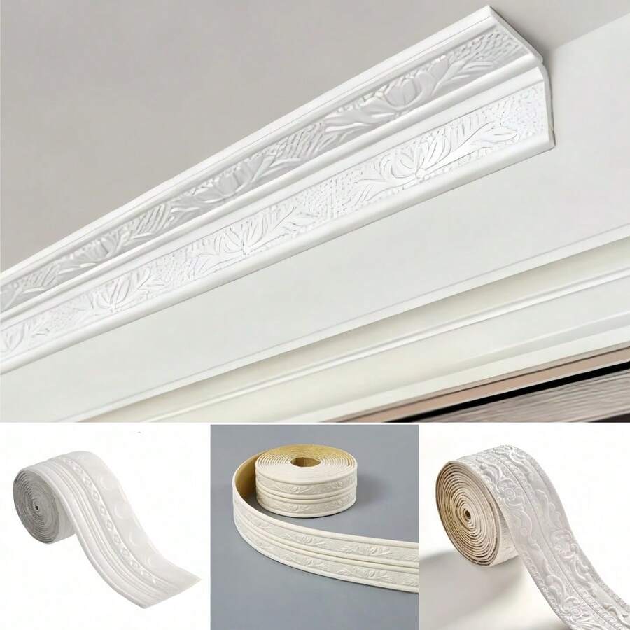 3D Waterproof Ceiling Decorative Strips, Home Decor Wall Border Trim, Baseboard Wall Sticker - 001 - View 1