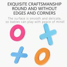 1个2026木制井字棋三子棋盘，互动桌面游戏，送给男孩、女孩、家人、朋友的完美礼物，生日、派对皆宜 - 彩色 - 查看 5