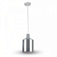 OISE ART STORE Lampadario Pendente Lampada A Sospensione Cromato A Forma Di Cilindro Vt-8175 - - Multicolore - Visualizzare 1