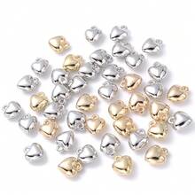4Amazonia 50pcs Vintage Colden Heart Charms Bohemia CCB Plastic Heart Spacer Beads For Making Bracelet Earring Choker Necklace Pendant DIY Jewelry - Love - View 3