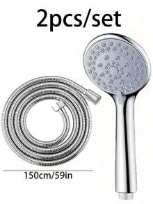 3件套5档高压手持花洒套装，多功能浴室淋浴套装，ABS塑料高流量雨淋花洒，配59英寸软管和易于安装的壁挂支架，适用于壁挂式淋浴、现代浴室、户外淋浴和房车，是节日礼物和浴室翻新的理想之选。 - 彩色 - 查看 16